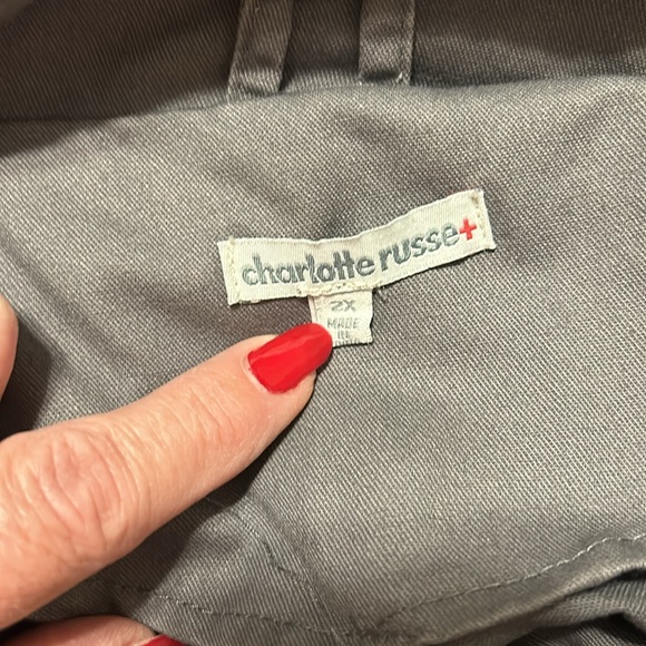 Charlotte Russe + Grey Lightweight Cargo Anorak Jacket Size 2X - Picture 10 of 11